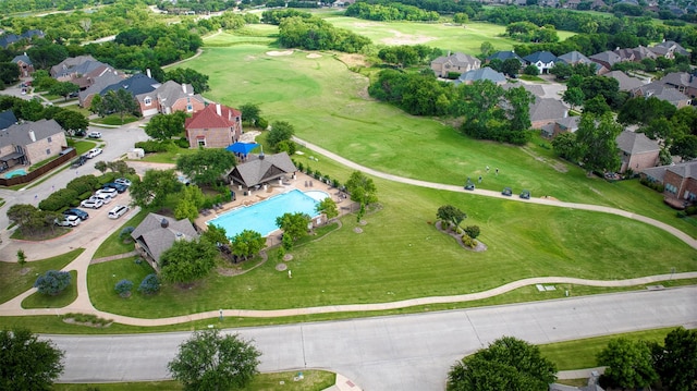 11471 Balcones Dr, Frisco, TX 75033 - aerial view of property and surrounding area with a golf club, nearby suburban area, and a pool