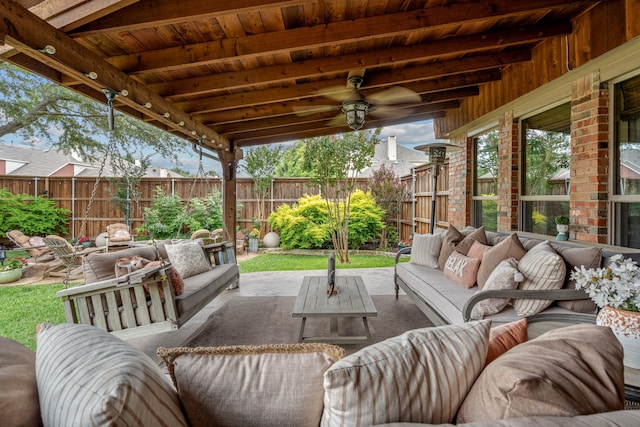 1702 Clarke Springs Dr, Allen, TX 75002 - fenced backyard with outdoor lounge area