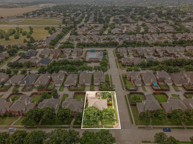 1702 Clarke Springs Dr, Allen, TX 75002 - aerial view of residential area featuring property boundaries highlighted