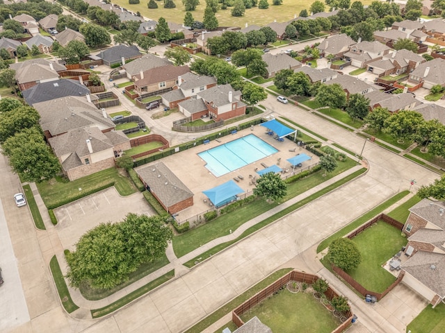 1702 Clarke Springs Dr, Allen, TX 75002 - aerial perspective of suburban area with a pool