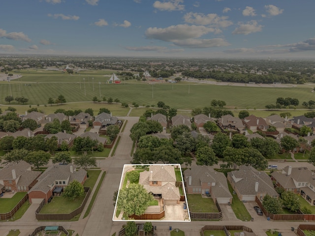 1702 Clarke Springs Dr, Allen, TX 75002 - aerial perspective of suburban area featuring property parcel outlined