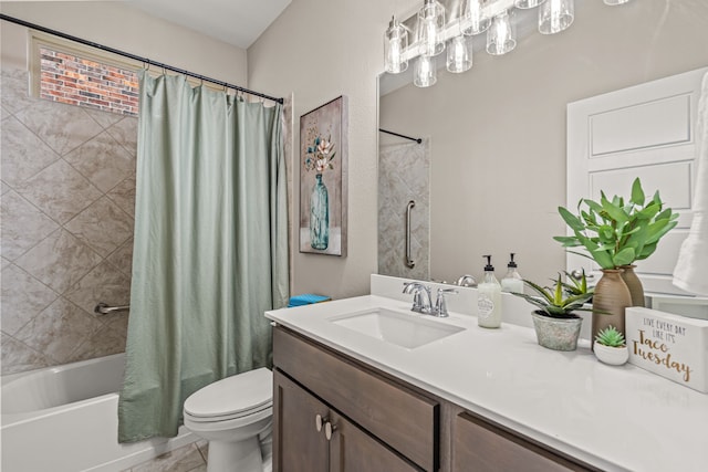 1601 Bennington Ln, Celina, TX 75009 - bathroom featuring vanity, shower / tub combo with curtain, and toilet