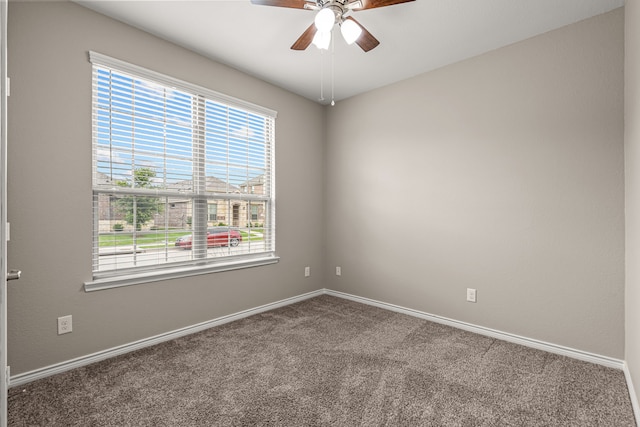 1601 Bennington Ln, Celina, TX 75009 - spare room featuring ceiling fan, carpet floors, plenty of natural light, and baseboards