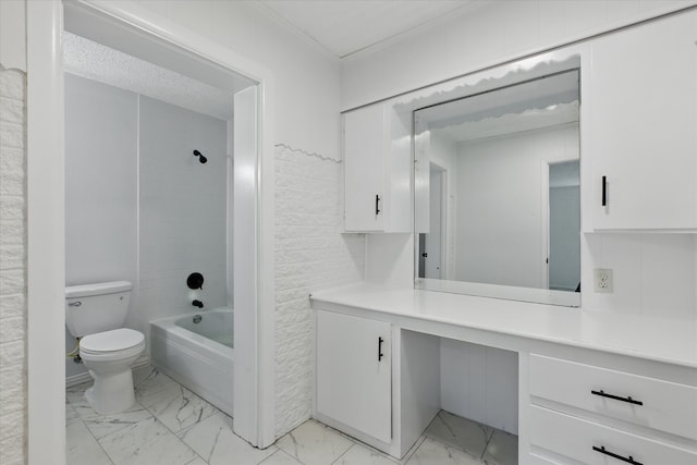 3622 Emerald Dr, Mesquite, TX 75150 - full bathroom with marble finish flooring, bathtub / shower combination, and vanity