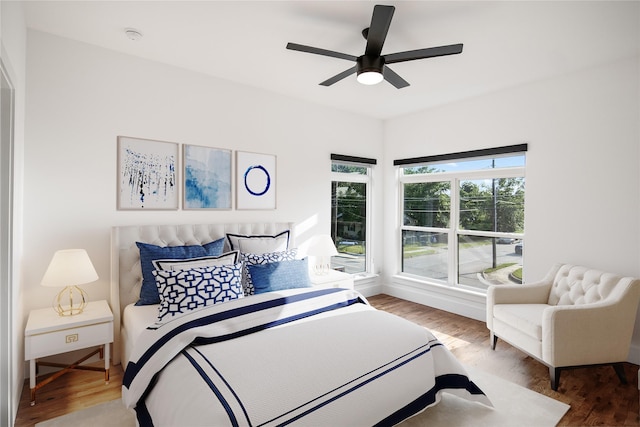 3502 Vilbig Rd, Dallas, TX 75212 - bedroom with wood finished floors and a ceiling fan