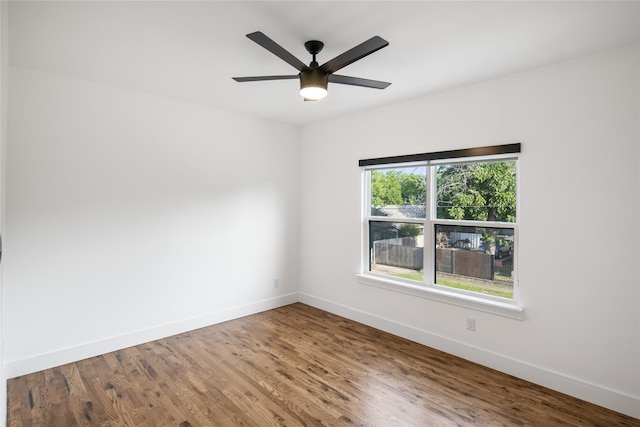 3502 Vilbig Rd, Dallas, TX 75212 - spare room featuring baseboards, wood finished floors, and ceiling fan
