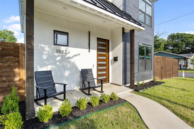 3502 Vilbig Rd, Dallas, TX 75212 - doorway to property featuring stucco siding
