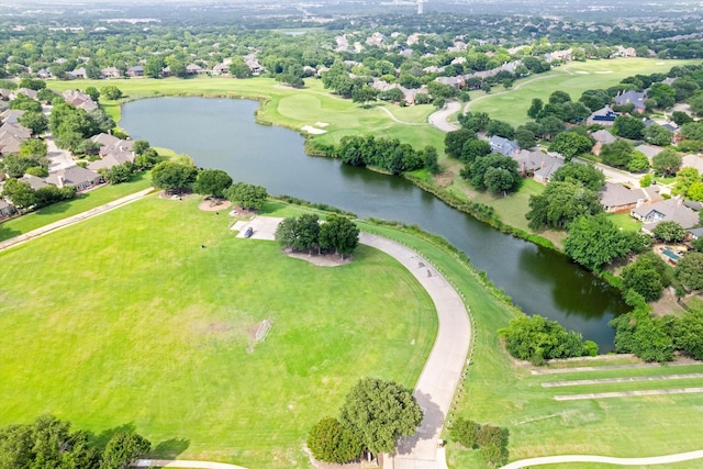4804 Arbor Glen Dr, Mckinney, TX 75072 - aerial perspective of suburban area featuring a large body of water and a golf course