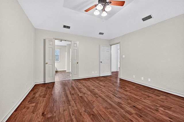 2004 Monte Cristo Dr, Sherman, TX 75092 - unfurnished bedroom featuring wood finished floors and ceiling fan