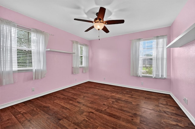 2004 Monte Cristo Dr, Sherman, TX 75092 - spare room featuring ceiling fan and wood finished floors