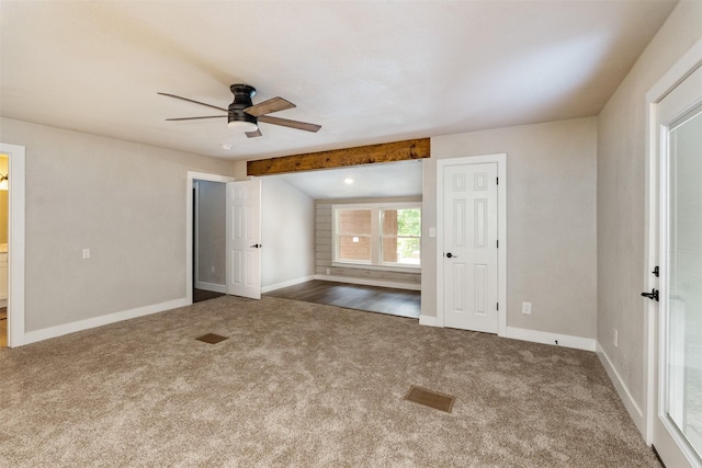 147 Carolynn Rd, Mabank, TX 75156 - unfurnished bedroom featuring carpet flooring, baseboards, and ceiling fan