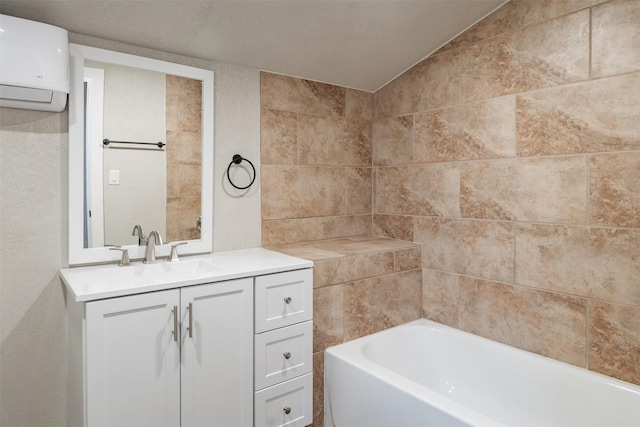 147 Carolynn Rd, Mabank, TX 75156 - bathroom with a wall mounted air conditioner and vanity