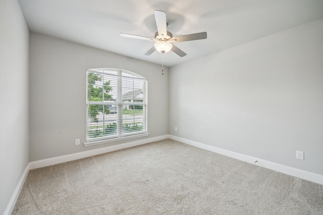 129 Braves Way, Lavon, TX 75166 - spare room with carpet flooring, a ceiling fan, and baseboards
