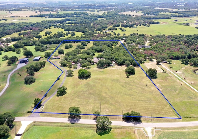 1200 Old Decatur Rd, Decatur, TX 76234 - overview of rural landscape with property parcel outlined
