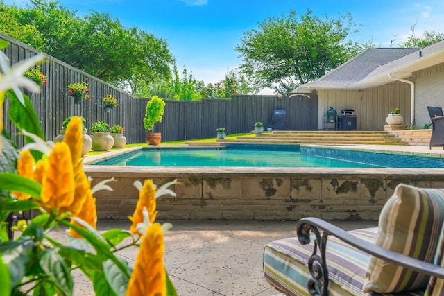 6867 Mossvine Dr, Dallas, TX 75254 - view of swimming pool with a fenced backyard and a patio