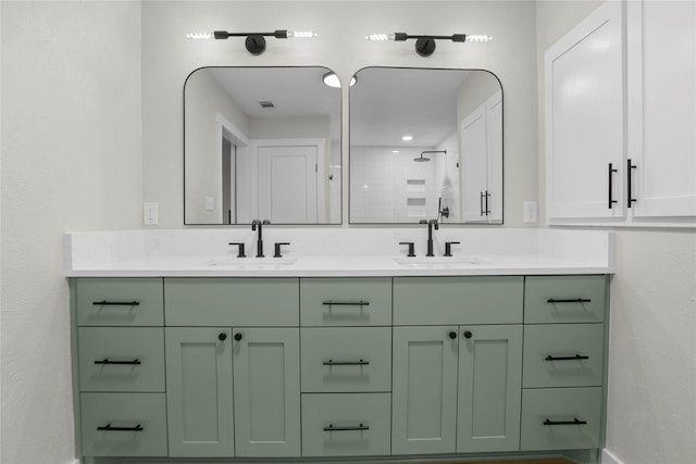 5305 Links Dr, Waco, TX 76708 - bathroom featuring double vanity and a shower