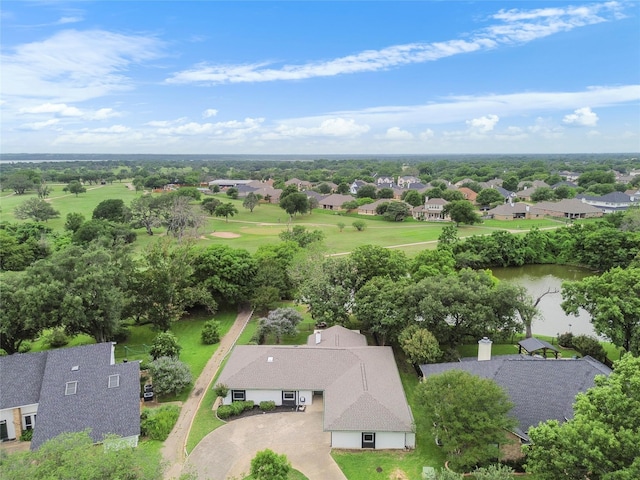 5305 Links Dr, Waco, TX 76708 - aerial perspective of suburban area with a large body of water and a golf club