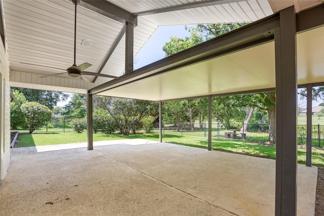 5305 Links Dr, Waco, TX 76708 - view of patio / terrace with a ceiling fan