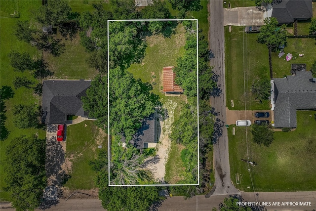 201 W Tinsley Dr, Robinson, TX 76706 - aerial view of property's location featuring property boundaries highlighted