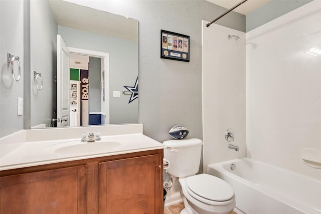 11808 Warbler Ln, Fort Worth, TX 76244 - bathroom with tub / shower combination, toilet, and vanity