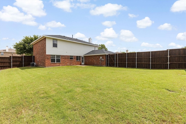 1800 Summer Glen Ct, Allen, TX 75002 - rear view of house with brick siding and central AC unit