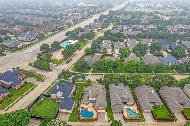439 Fox Trl, Allen, TX 75002 - aerial view of property and surrounding area with a pool and nearby suburban area