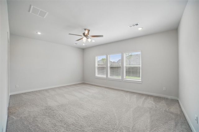 809 Vineyard Way, Forney, TX 75126 - spare room with a ceiling fan, carpet, baseboards, and recessed lighting