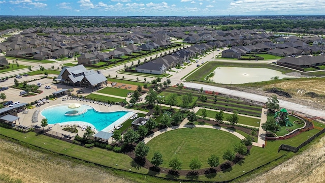 809 Vineyard Way, Forney, TX 75126 - aerial view of property and surrounding area with nearby suburban area and a pool area