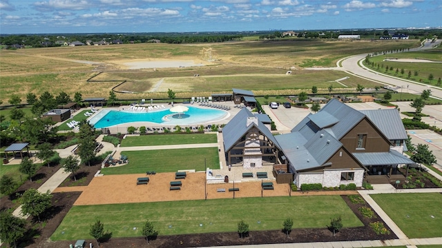 809 Vineyard Way, Forney, TX 75126 - view from above of property featuring a pool area