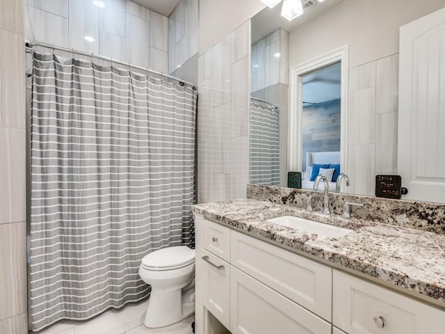 1545 Silver Creek Cir, Lucas, TX 75002 - full bath with vanity, toilet, and a shower with shower curtain