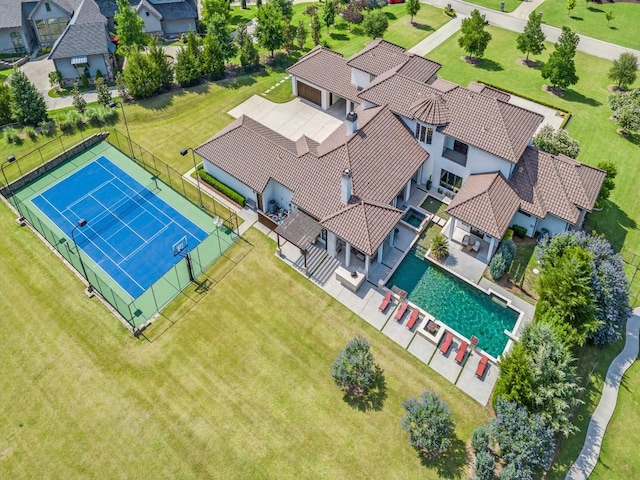 1545 Silver Creek Cir, Lucas, TX 75002 - aerial perspective of suburban area featuring a pool area