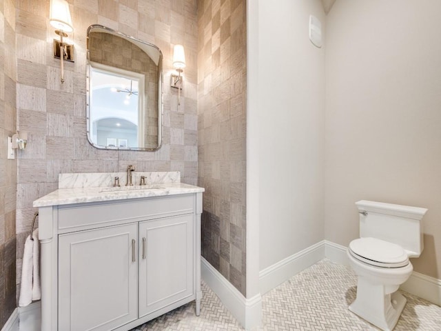 1545 Silver Creek Cir, Lucas, TX 75002 - bathroom featuring vanity, tile patterned floors, and toilet
