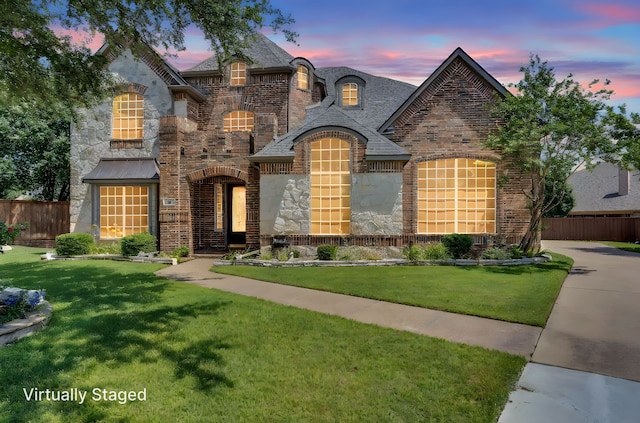 8 Calloway Ct, Mansfield, TX 76063 - french country home featuring stone siding and brick siding