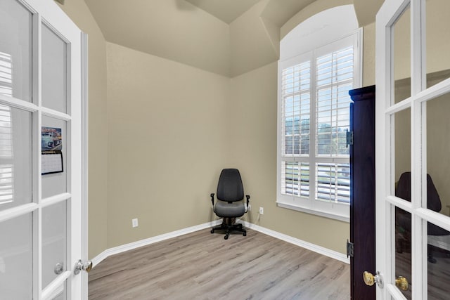 8 Calloway Ct, Mansfield, TX 76063 - sitting room with french doors, wood finished floors, and baseboards