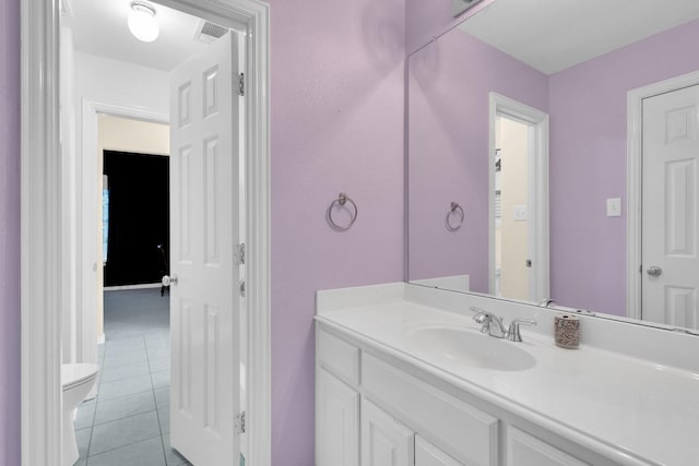 8 Calloway Ct, Mansfield, TX 76063 - bathroom with toilet, tile patterned floors, and vanity
