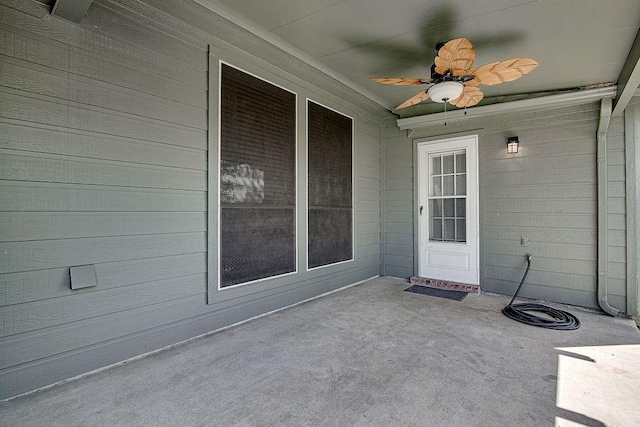 1117 Marcia Ln, Burleson, TX 76028 - doorway to property with a ceiling fan and a patio area