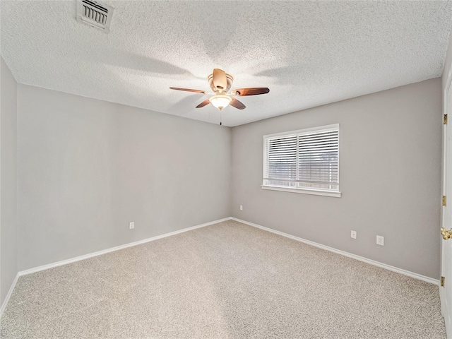 7900 Marsh Ct, Fort Worth, TX 76123 - spare room with a ceiling fan, carpet floors, a textured ceiling, and baseboards