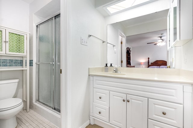 1621 Villanova Dr, Richardson, TX 75081 - bathroom with ensuite bath, vanity, a shower stall, and tile patterned flooring