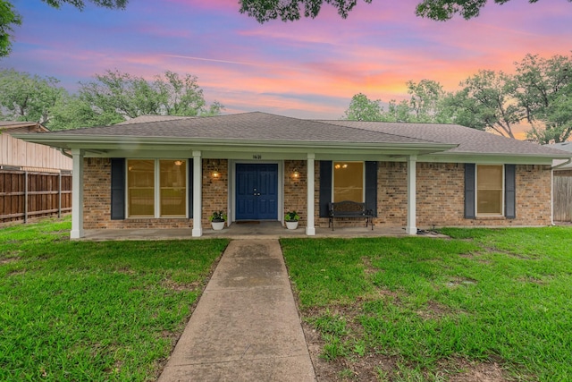 1621 Villanova Dr, Richardson, TX 75081 - ranch-style home featuring roof with shingles and brick siding