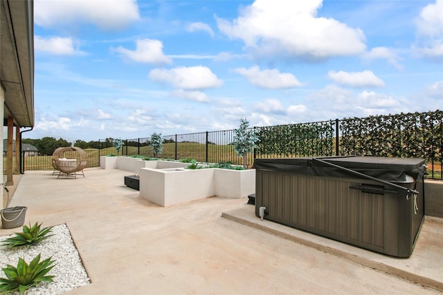 80 Dublin Cir, Gordonville, TX 76245 - fenced backyard with a hot tub and a patio area