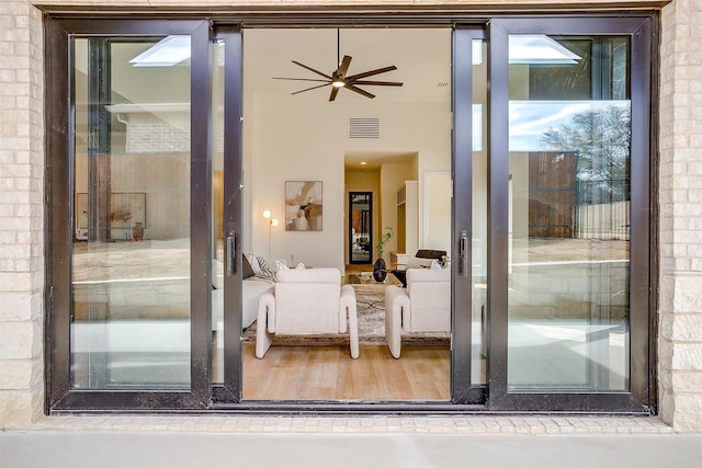 4513 Fair Creek Ter, Fort Worth, TX 76008 - view of exterior entry with ceiling fan