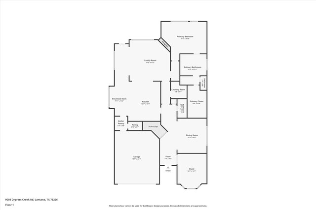 9008 Cypress Creek Rd, Lantana, TX 76226 - property floor plan