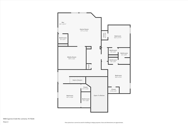 9008 Cypress Creek Rd, Lantana, TX 76226 - room layout