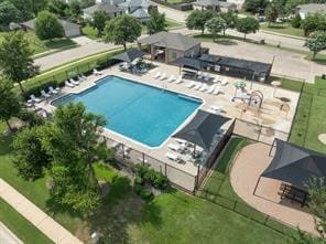 1308 Rambling Brook Trl, Denton, TX 76210 - community pool featuring a patio and a gazebo