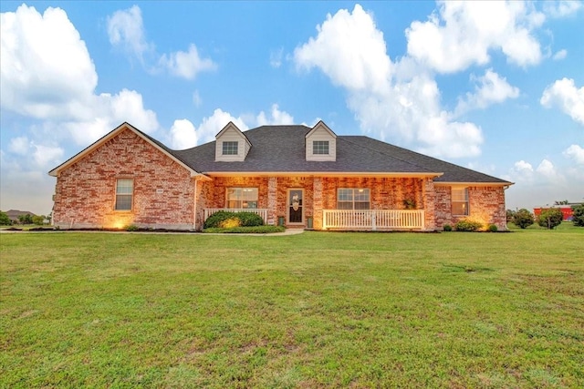 2400 Silver Maple Dr, Saint Paul, TX 75098 - view of front of property featuring brick siding, a front lawn, and a shingled roof