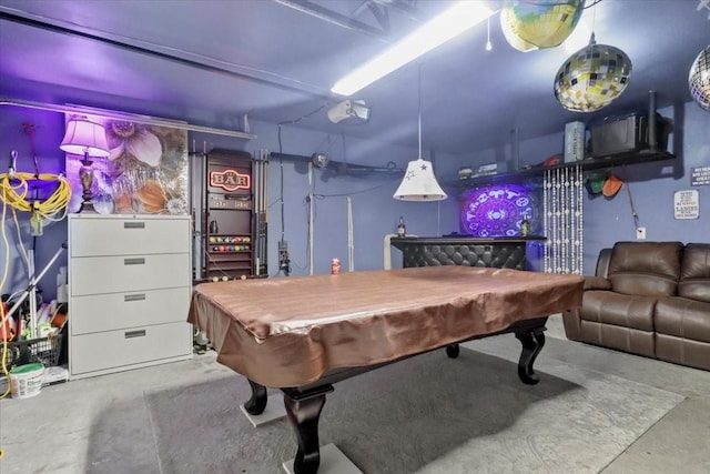 4325 Falcon Dr, Sherman, TX 75092 - recreation room with concrete floors and billiards