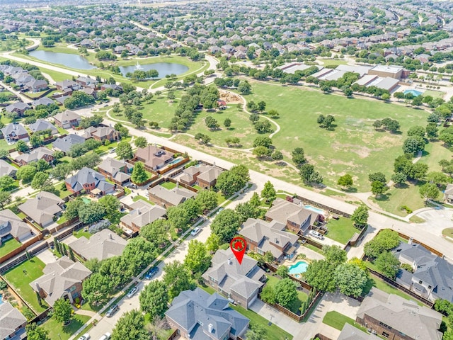 12744 Concho Dr, Frisco, TX 75033 - aerial view of property's location with a nearby body of water and nearby suburban area