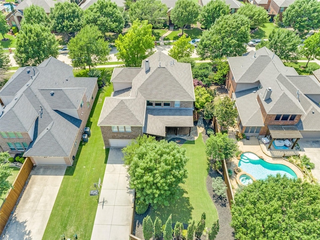 12744 Concho Dr, Frisco, TX 75033 - aerial view of residential area with a pool