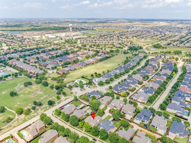 12744 Concho Dr, Frisco, TX 75033 - aerial view of property and surrounding area featuring nearby suburban area