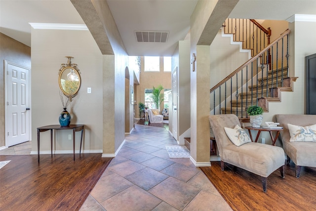 12744 Concho Dr, Frisco, TX 75033 - entrance foyer with stairway and baseboards